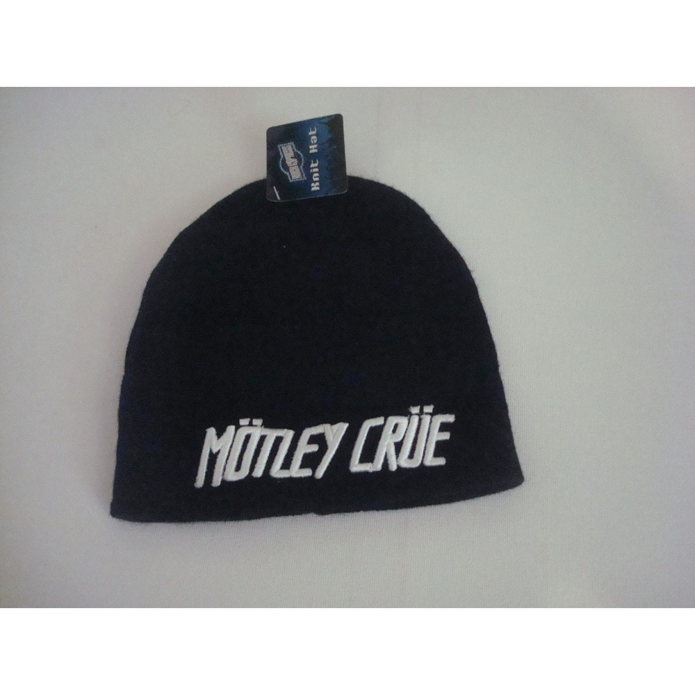MOTLEY CRUE BEANIE KNIT TOBOGGAN HAT CAP VINTAGE DEADSTOCK 03